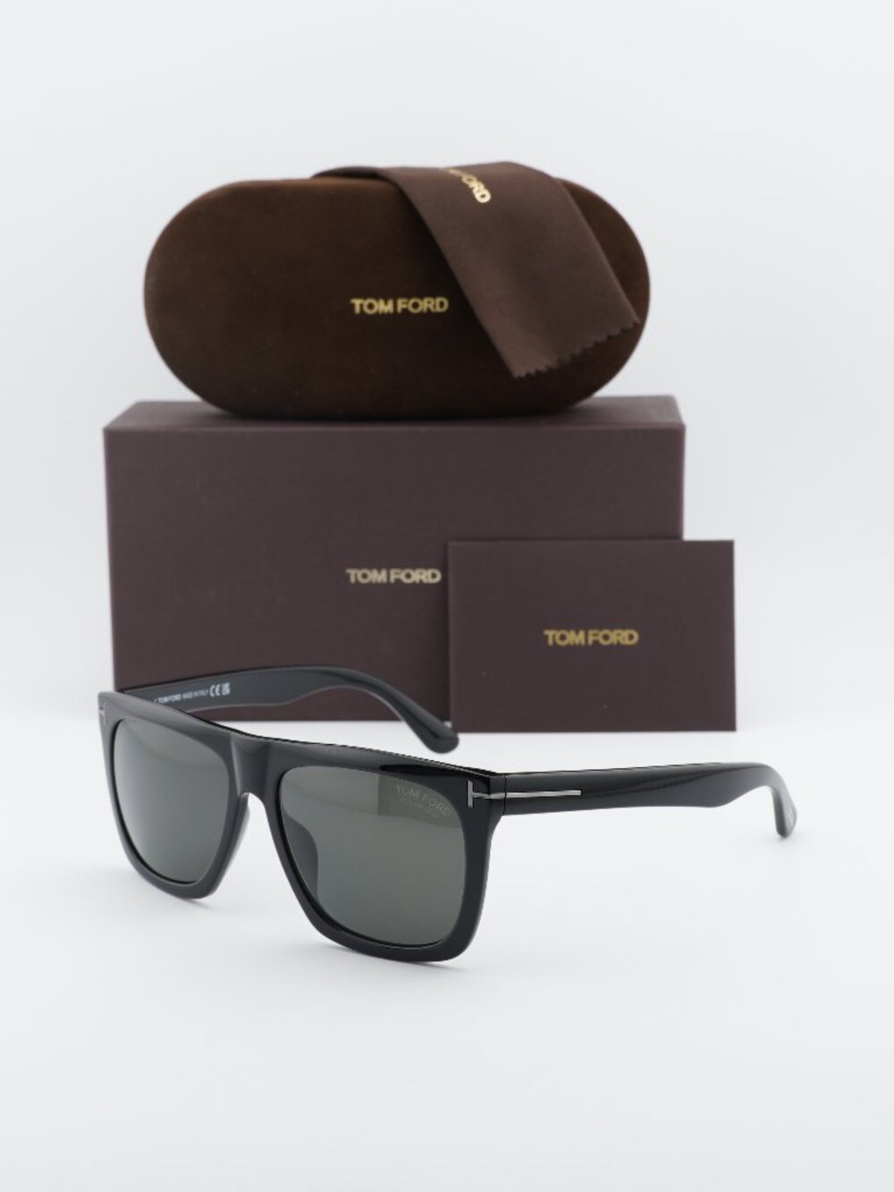 Tom Ford Morgan FT0513-N 01D Square Sunglasses - Black / Grey Polarized